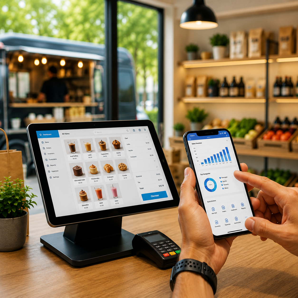Manage, monitor, and track your business effortlessly from your mobile.